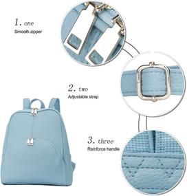 img 2 attached to KKXIU Women's Synthetic Shoulder Backpack Daypacks + Handbags & Wallets - Fashionable Backpacks