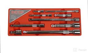 img 2 attached to 🔧 Enhance your Reach and Precision with Vector Tools CR-V Wobble Angle Extension Bar Set, 9 Piece