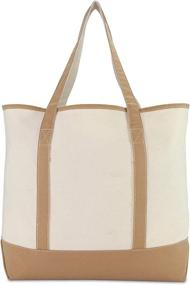img 1 attached to DALIX Womens Natural Shoulder Monogram Women's Handbags & Wallets - Shoulder Bags
