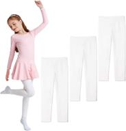 👧 kids bron toddler leggings 2pack: white girls' clothing essential at leggings logo