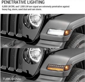 img 1 attached to 2018-2020 Jeep Wrangler JL LED Fender Light Kit With Sequential Flashing Turn Signal + Side Marker Lights (DOT) - FIERYRED JL