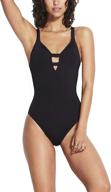 seafolly womens active deep v swimsuit women's clothing ~ swimsuits & cover ups logo