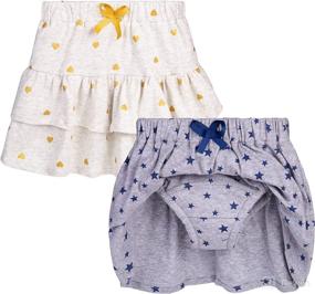 img 4 attached to 🐘 BIG ELEPHANT Toddler Girls Potty Training Pants: Ruffle Diaper Skirt Shorts, Soft & Absorbent - 2 Pack (12 Months-5T)