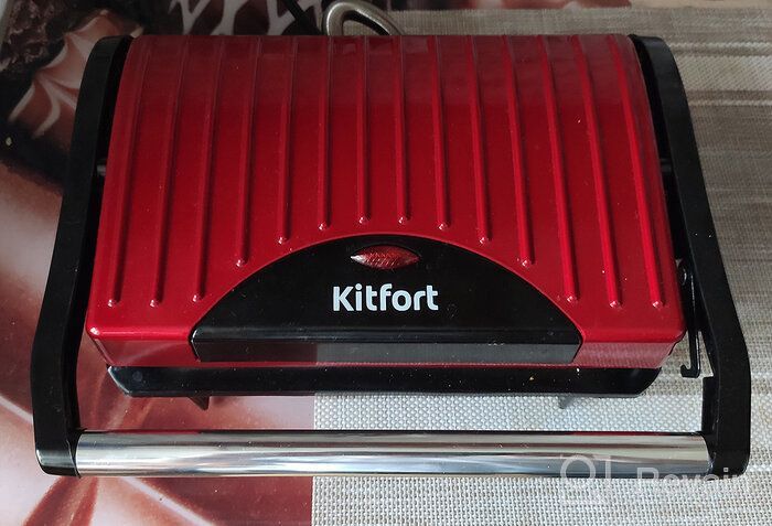 img 1 attached to Sandwich maker Kitfort KT-1609 Panini Maker, red review by Felicja Modra ᠌