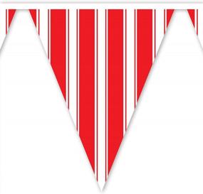 img 2 attached to Add A Festive Touch To Your Party With A Striped Pennant Banner (1/Pkg)