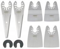 versatile 6-piece kit of universal rigid scrapers for dewalt, fein, porter cable, dremel, and rockwell - compatible with tapered and usual scrapers - airic multitool blades - 1yqg6k logo