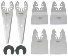 img 4 attached to Versatile 6-Piece Kit Of Universal Rigid Scrapers For Dewalt, Fein, Porter Cable, Dremel, And Rockwell - Compatible With Tapered And Usual Scrapers - AIRIC Multitool Blades - 1YQG6K