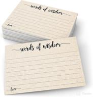 📚 321done words of wisdom card set - 50 blank advice cards for wedding, bridal shower, baby shower, mr and mrs, bride and groom, graduation - 4" x 6" size - made in usa - kraft tan логотип