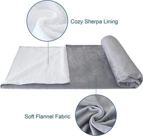 img 3 attached to Waterproof Blanket Soft Microfiber & Warm Sherpa Double Sided For Multi-Use & Machine Washable 40"X30" Fleece Dog Blanket