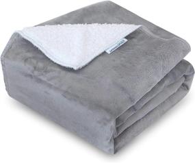 img 4 attached to Waterproof Blanket Soft Microfiber & Warm Sherpa Double Sided For Multi-Use & Machine Washable 40"X30" Fleece Dog Blanket