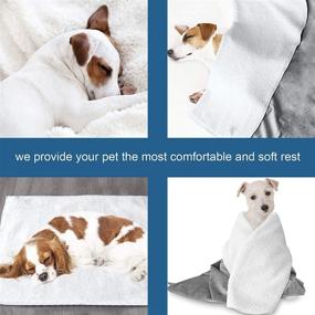 img 1 attached to Waterproof Blanket Soft Microfiber & Warm Sherpa Double Sided For Multi-Use & Machine Washable 40"X30" Fleece Dog Blanket