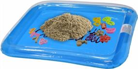 img 3 attached to Проявите творческий подход с обучающим набором CoolSand Deluxe Bucket - 2 фунта формованного игрового песка, формы для придания формы, надувная песочница и ведро для хранения