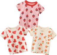 kumary toddler little 3 packs sleeve girls' clothing : tops, tees & blouses logo