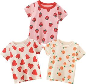 img 4 attached to Kumary Toddler Little 3 Packs Sleeve Girls' Clothing : Tops, Tees & Blouses