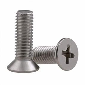 img 4 attached to 10-Pack Fullerkreg 40Mm Long Phillips Flat Head Screw, Passivated 18-8 Stainless Steel, M8 X 1.25Mm Thread