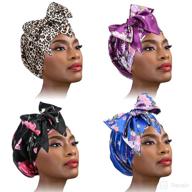 pieces satin sleeping turbans bonnet tools & accessories logo