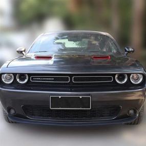 img 1 attached to 🚗 Red JeCar Hood Air Conditioner Outlet Vent Decorative Trim for Dodge Challenger (2015-2020)