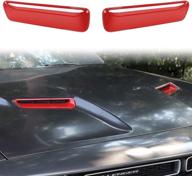 🚗 red jecar hood air conditioner outlet vent decorative trim for dodge challenger (2015-2020) logo