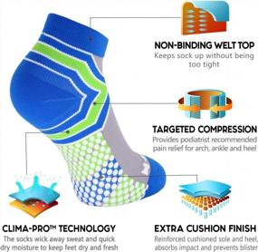 img 1 attached to NEWZILL Low Cut Compression Running Socks With Ankle Support And Cushion For Men & Women