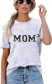 img 3 attached to Mom3 T Shirt Mother Of 3 Shirt Women Funny Graphic Tees Mama Casual Short Sleeve Pregnancy Announcement T-Shirt Tops