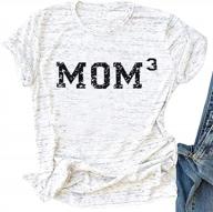 mom3 t shirt mother of 3 shirt women funny graphic tees mama casual short sleeve pregnancy announcement t-shirt tops logo