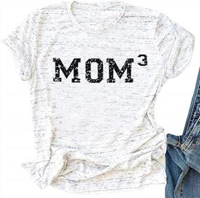 img 4 attached to Mom3 T Shirt Mother Of 3 Shirt Women Funny Graphic Tees Mama Casual Short Sleeve Pregnancy Announcement T-Shirt Tops