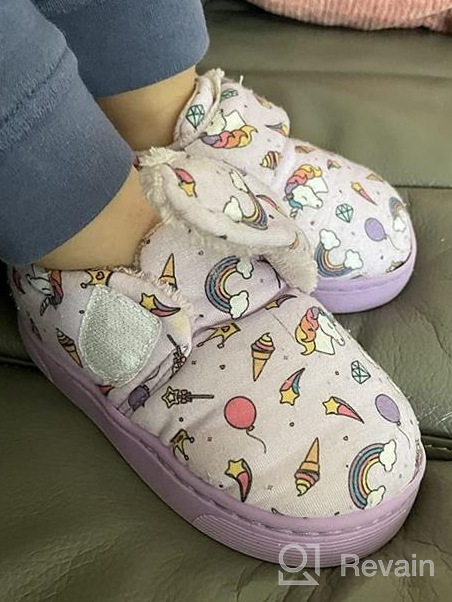 img 1 attached to 🦄 IceUnicorn Toddler Slippers: Playful Cartoon Unicorn Boys' Shoes for Comfy Adventuring review by Steven Emberling