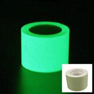 duofire glow in the dark tape, luminous tape sticker,9.84' length x 1.57" width (4cmx300cm) high luminance glow removable waterproof photoluminescent glow in the dark safety tape (size-no.8) logo