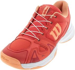 img 3 attached to Stylish and Supportive: Discover Wilson Rush Pro Pink White Girls' Athletic Shoes