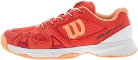 img 2 attached to Stylish and Supportive: Discover Wilson Rush Pro Pink White Girls' Athletic Shoes