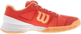 img 1 attached to Stylish and Supportive: Discover Wilson Rush Pro Pink White Girls' Athletic Shoes