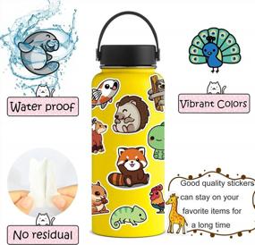 img 1 attached to 200 PCS Cute Animal Waterproof Stickers For Teens Girls Kids - Vinyl Aesthetic Decals For Laptop, Phone, Skateboard And Water Bottle