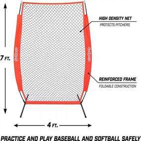 img 1 attached to GoSports Protective Baseball & Softball Pitcher Screen - Durable L-Screen Or I-Screen Net For Pitching Practice