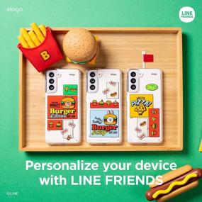 img 3 attached to Гибридный чехол Elago LINE Friends Burger Time для Galaxy S21 6,2 дюйма — прочная защита всего тела с приподнятой губой для экрана и камеры (CONY) — официальный товар