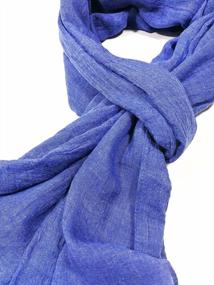 img 1 attached to Stylish Unisex Cotton Linen Scarves For Men & Women - Shanlin Collection