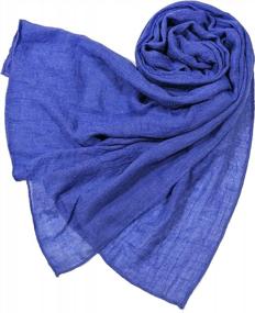 img 2 attached to Stylish Unisex Cotton Linen Scarves For Men & Women - Shanlin Collection
