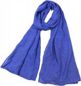 img 3 attached to Stylish Unisex Cotton Linen Scarves For Men & Women - Shanlin Collection