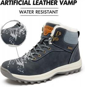 img 3 attached to Winter Ready: Unisex Hiking Boots With Non-Slip Sole, Water Resistance, & Soft Lining