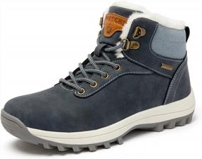 img 4 attached to Winter Ready: Unisex Hiking Boots With Non-Slip Sole, Water Resistance, & Soft Lining