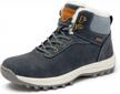 winter ready: unisex hiking boots with non-slip sole, water resistance, & soft lining logo