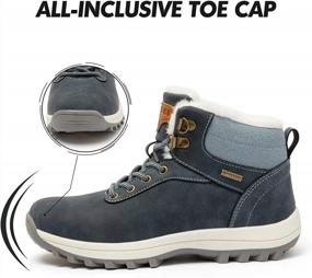 img 2 attached to Winter Ready: Unisex Hiking Boots With Non-Slip Sole, Water Resistance, & Soft Lining