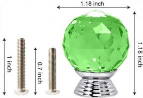 img 3 attached to Green Crystal Glass Cabinet Knobs - Set Of 12, 30Mm Round Shape Drawer Handles With Screws For Kitchen, Dresser, Cupboard And Door