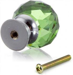 img 2 attached to Green Crystal Glass Cabinet Knobs - Set Of 12, 30Mm Round Shape Drawer Handles With Screws For Kitchen, Dresser, Cupboard And Door