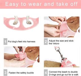 img 2 attached to 🐱 Escape Proof TwoEar Cat Harness - Adjustable Soft Dog Vest Harness, Breathable Mesh Step-in Puppy Walking Jacket - Reflective, Easy Control for Extra Small Pets - Perfect for Outdoor Walking (Size: XXXS, Color: Pink)