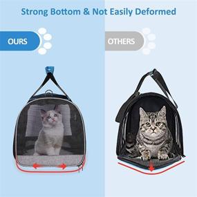 img 1 attached to 🐾 BurgeonNest Cat Carrier: Top-Load Soft-Sided Pet Carrier for Large Cats and Dogs – Escape Proof with 4 Ventilated Windows and Side Bag
