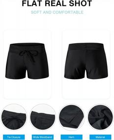 img 3 attached to 🩳 Comfortable & Stylish Aleumdr Women's Waistband Boy Shorts for Swimming