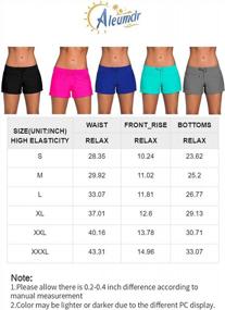 img 2 attached to 🩳 Comfortable & Stylish Aleumdr Women's Waistband Boy Shorts for Swimming