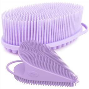 img 4 attached to Get Spa-Worthy Skin With Avilana'S Lavender Exfoliating Silicone Body Scrubber - Smooth, Long-Lasting And More Sanitary Than Loofahs!
