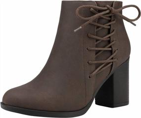 img 4 attached to Stylish And Comfortable TOETOS Women'S Chicago Chunky Heel Ankle Booties: Perfect For Any Outfit