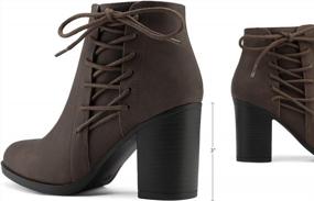 img 1 attached to Stylish And Comfortable TOETOS Women'S Chicago Chunky Heel Ankle Booties: Perfect For Any Outfit